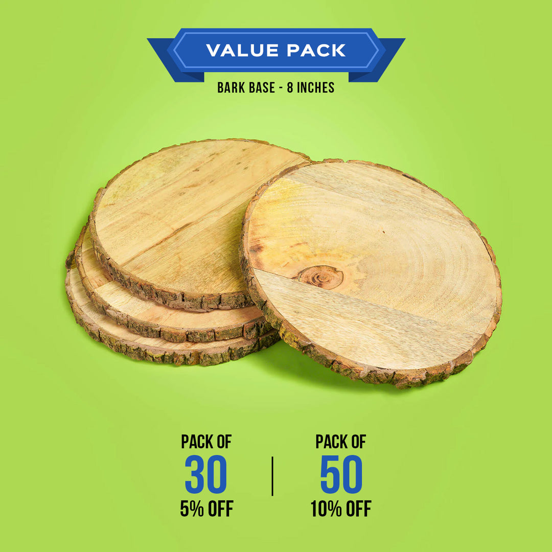 Saver Bundle - Ready to Decorate Bark Base - 8 inches