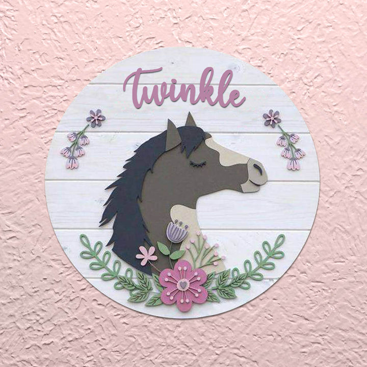 Painted Nameboard for Kids - Horse