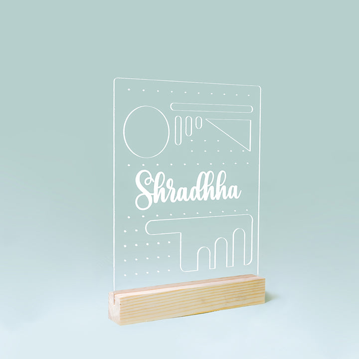 Handmade Acrylic Birchwood Personalised Earrings Holder