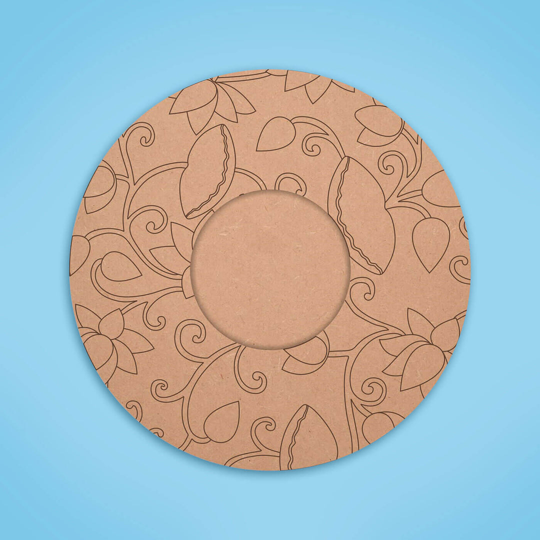 Ready to Paint MDF Pre-marked Mandala Tealight Holders - 3482