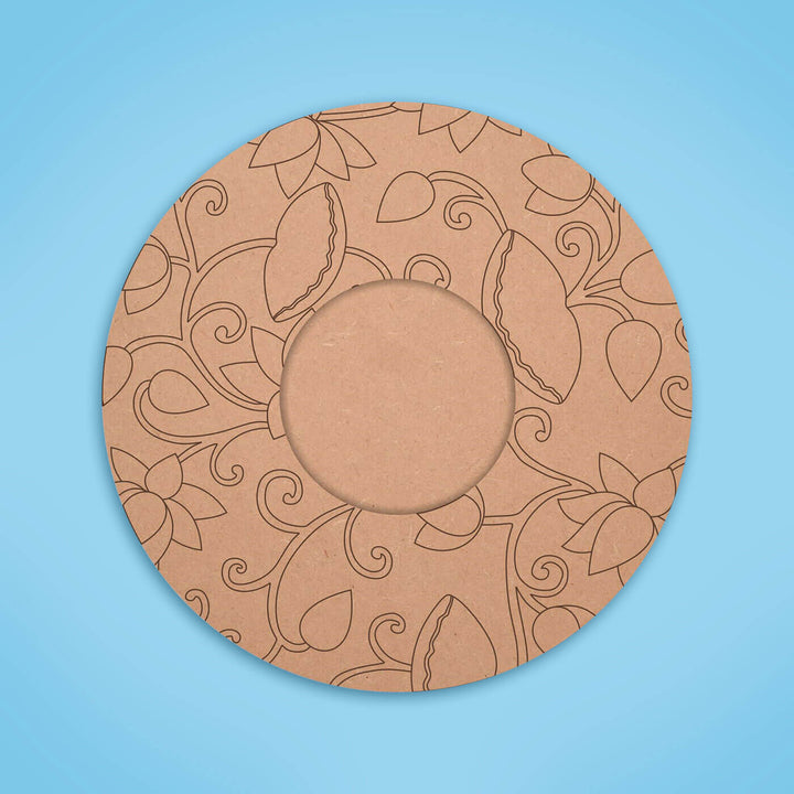 Ready to Paint MDF Pre-marked Mandala Tealight Holders - 3482