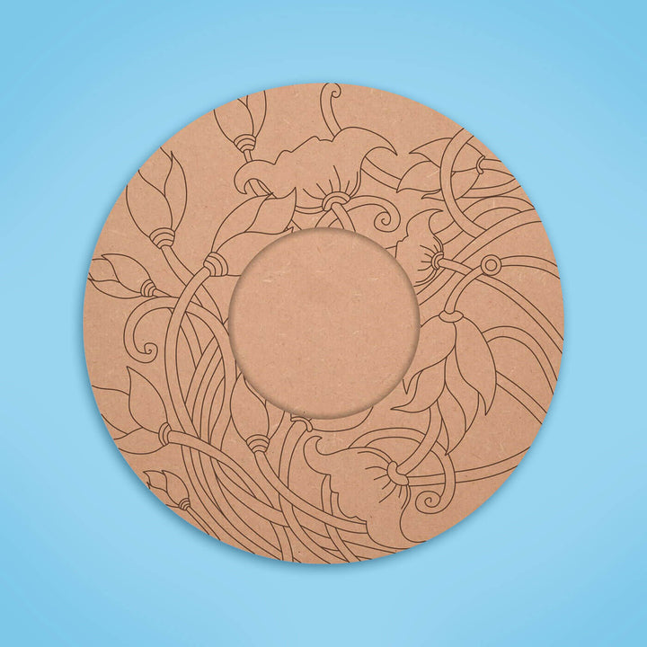 Ready to Paint MDF Pre-marked Mandala Tealight Holders - 3483