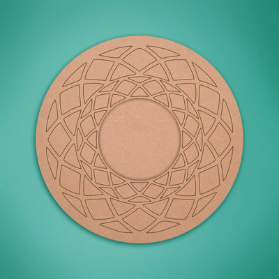 Ready to Paint MDF Pre-marked Mandala Tealight Holders - 3491