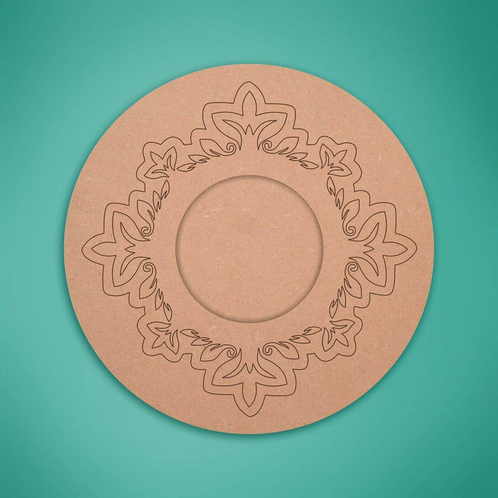 Ready to Paint MDF Pre-marked Mandala Tealight Holders - 3497