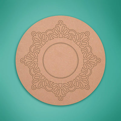 Ready to Paint MDF Pre-marked Mandala Tealight Holders - 3500