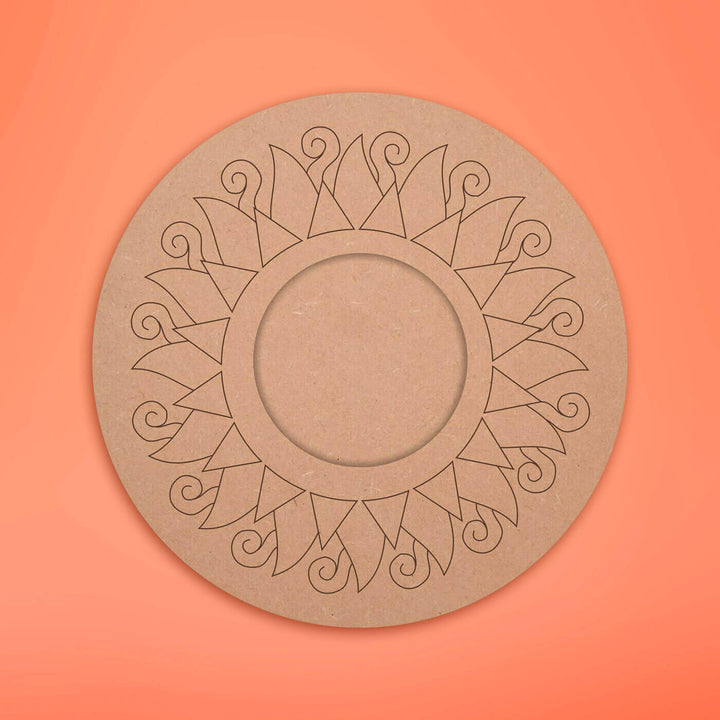 Ready to Paint MDF Pre-marked Mandala Tealight Holders - 3503