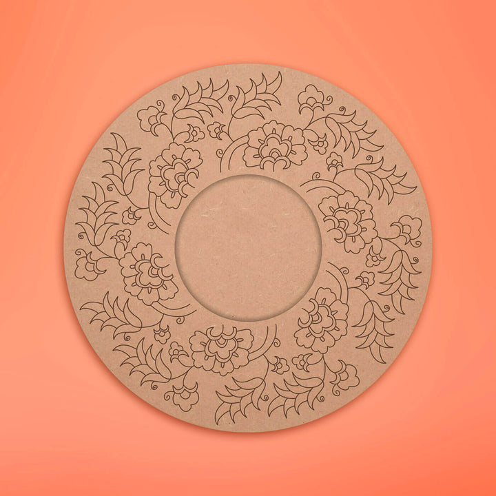 Ready to Paint MDF Pre-marked Mandala Tealight Holders - 3504