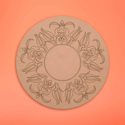 Ready to Paint MDF Pre-marked Mandala Tealight Holders - 3505