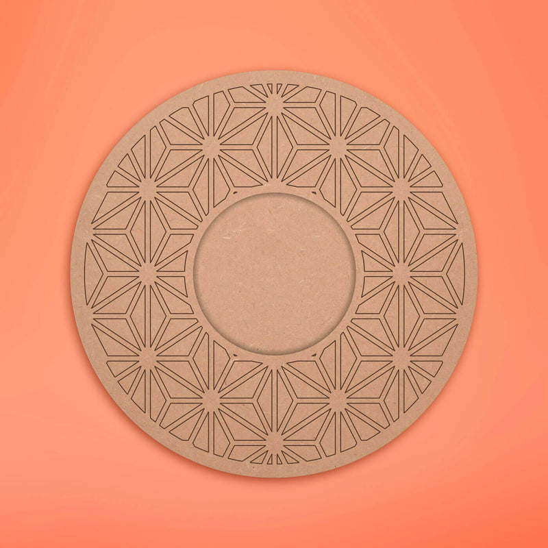 Ready to Paint MDF Pre-marked Mandala Tealight Holders - 3506