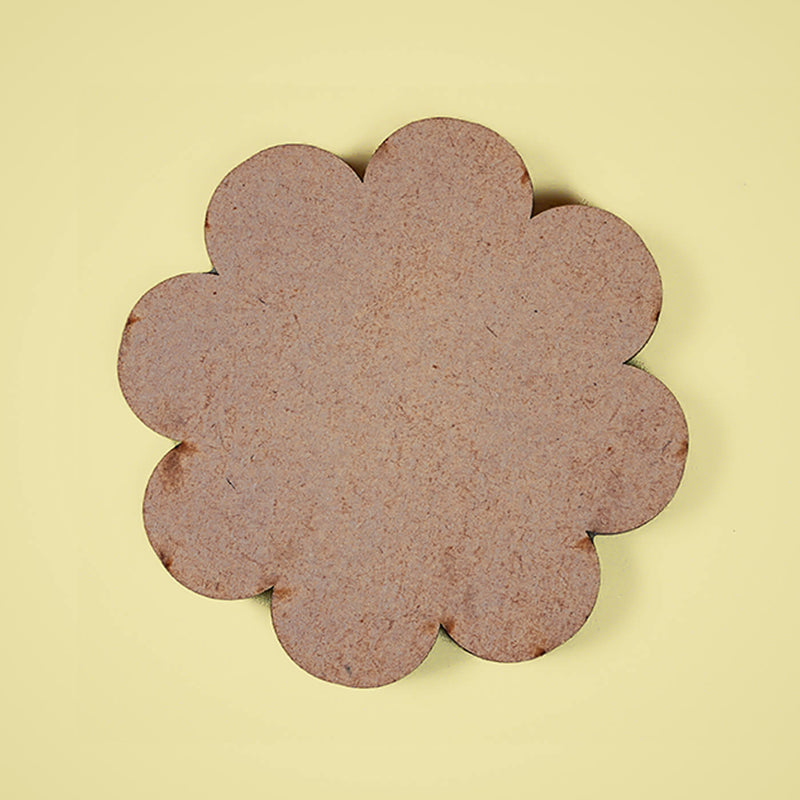 Flower-Shaped MDF Mandala Art Tealights - Set of 2