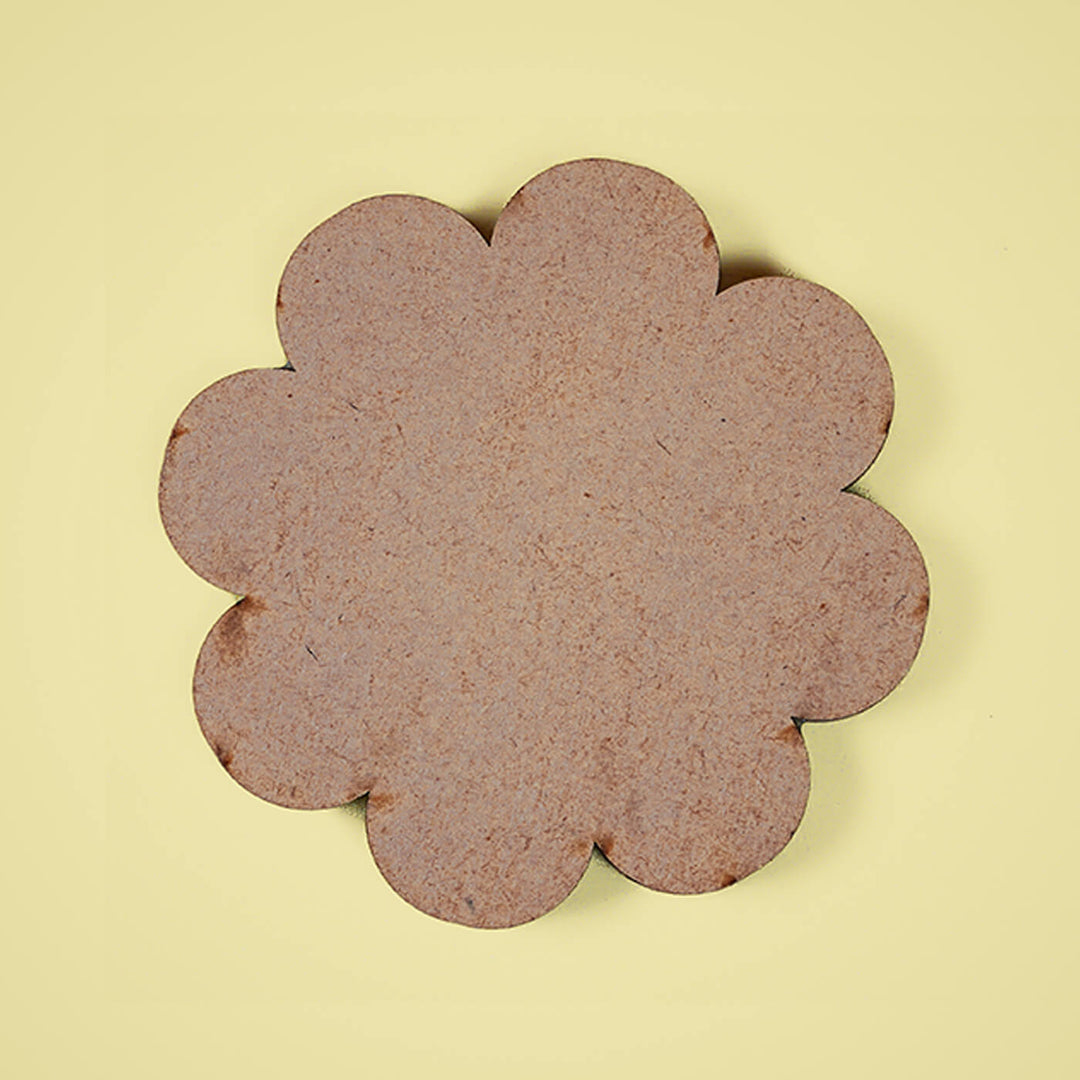 MDF Mandala Art Flower-Shaped Tealights - Set of 2