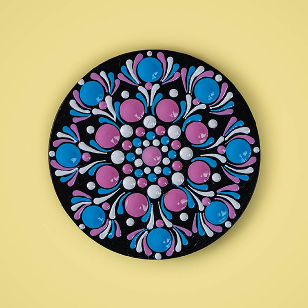Handpainted Mandala Dot Art MDF Fridge Magnet