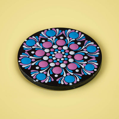 Handpainted Mandala Dot Art MDF Fridge Magnet