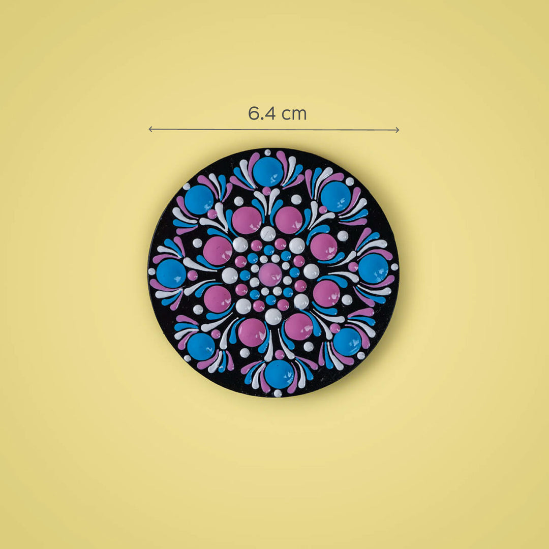 Handpainted Mandala Dot Art MDF Fridge Magnet