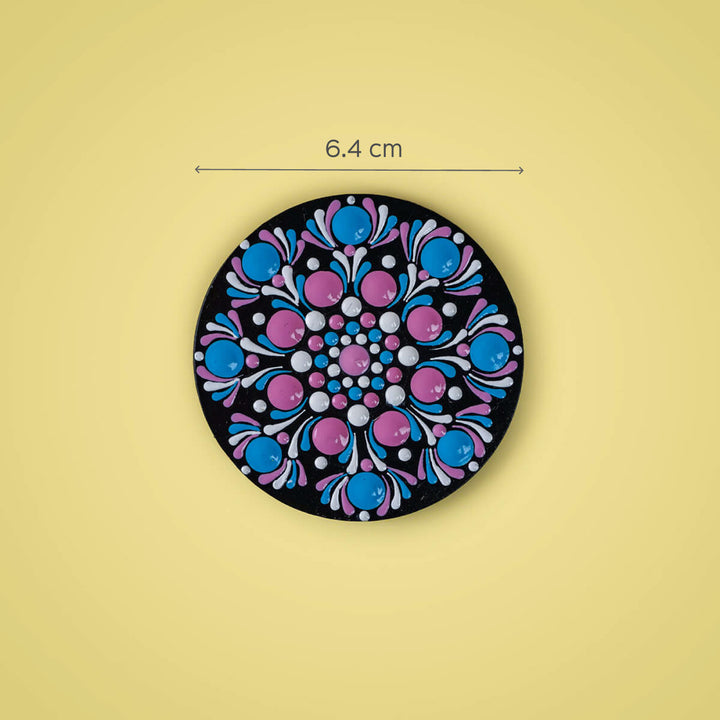 Handpainted Mandala Dot Art MDF Fridge Magnet