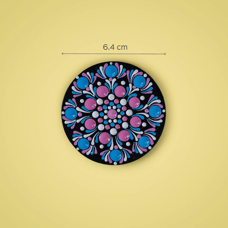 Handpainted Mandala Dot Art MDF Fridge Magnet
