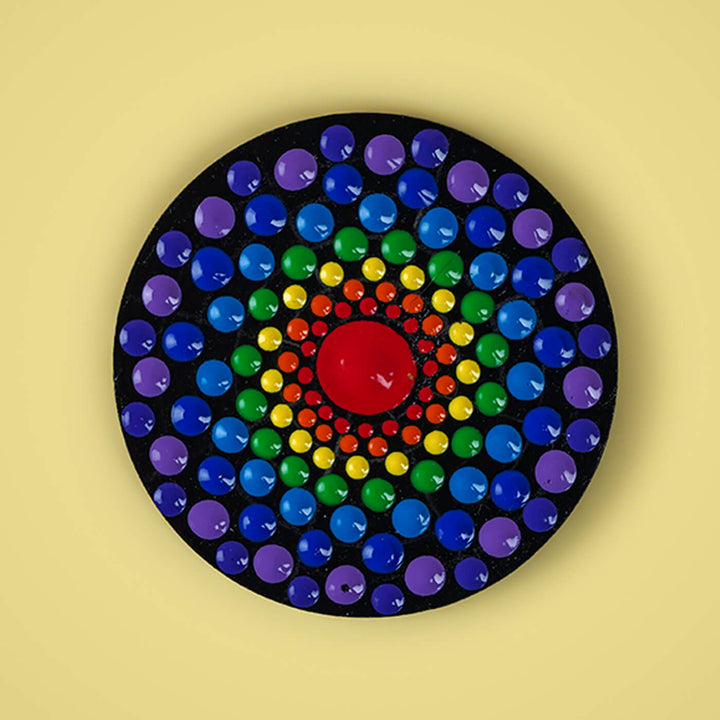 Handpainted Mandala Dot Art MDF Fridge Magnet