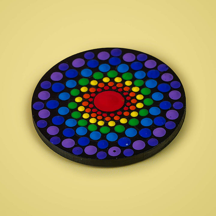 Handpainted Mandala Dot Art MDF Fridge Magnet