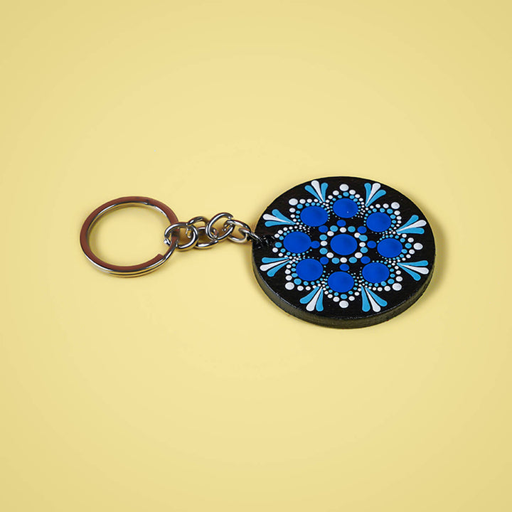 Mandala Art MDF Keychain