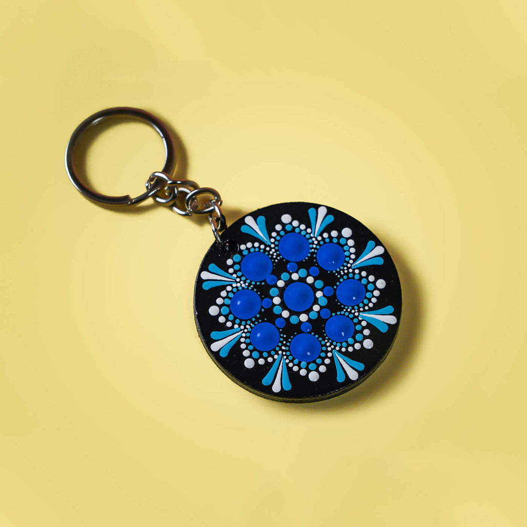 Mandala Art MDF Keychain