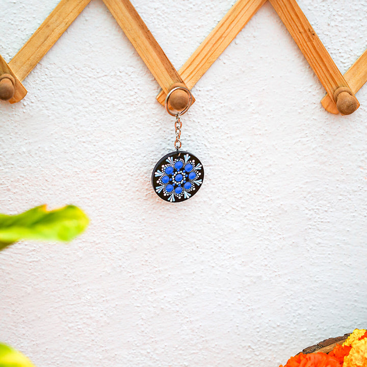 Mandala Art MDF Keychain