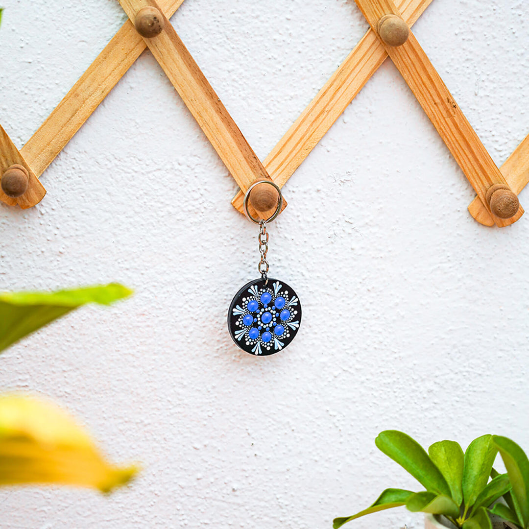 Mandala Art MDF Keychain