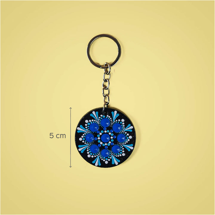 Mandala Art MDF Keychain