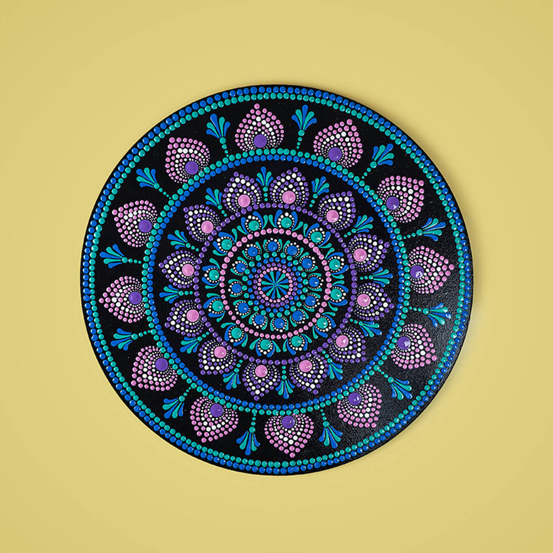 Handpainted Mandala Dot Art MDF Wall Decor