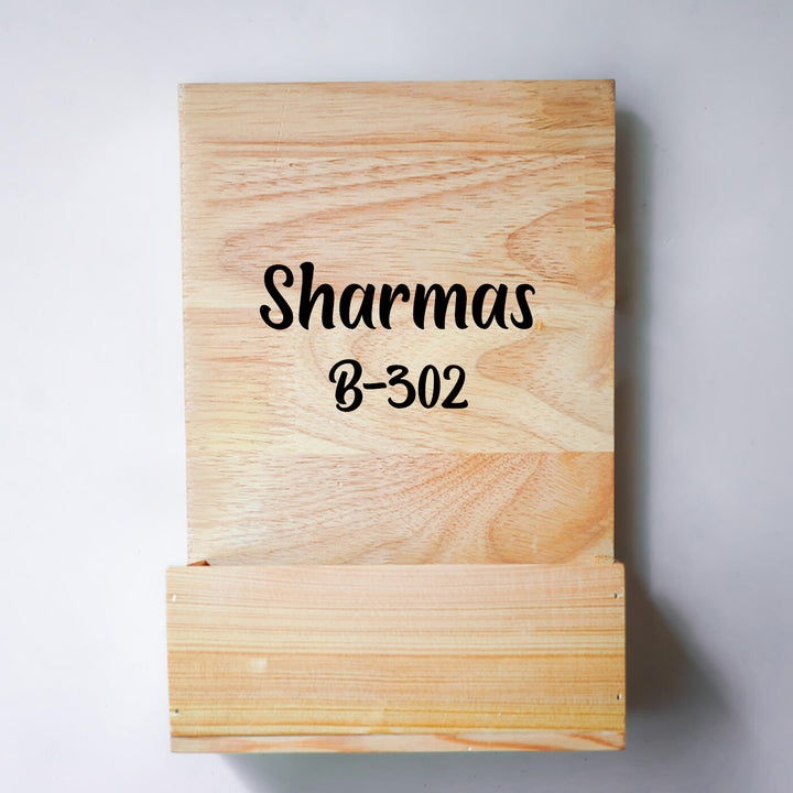 Hand painted Pine Wood Planter Nameboard - Family Name & House Number