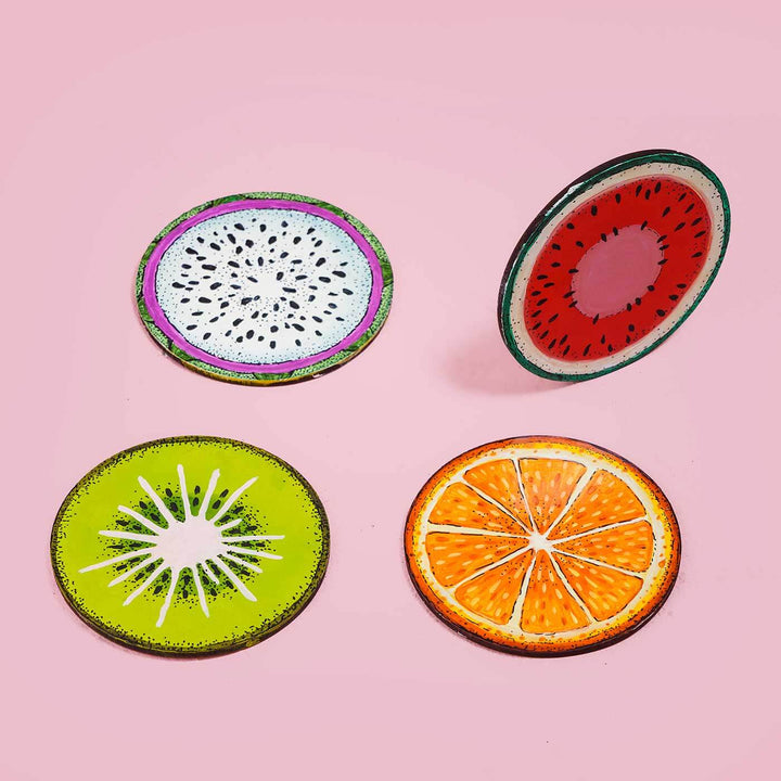 MDF Fruit Coasters - Set of 4 - Zwende