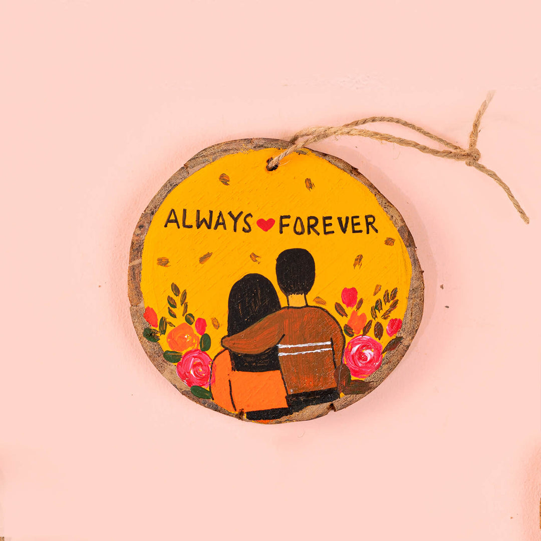 Always & Forever Mango Wood Bark Wall Decor