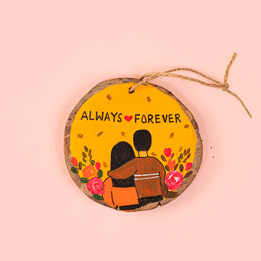 Always & Forever Mango Wood Bark Wall Decor