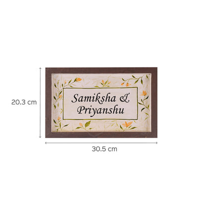 Hand-painted Watercolor Floral Nameboard