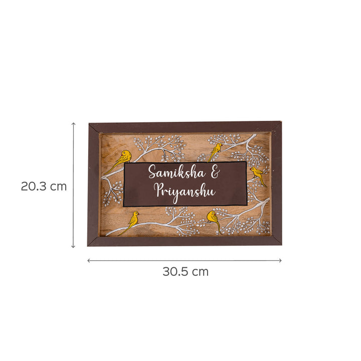 Hand-painted Parrot Design Nameboard
