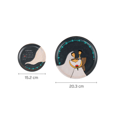 Set Of 2 Wall Plates With Wedding Date