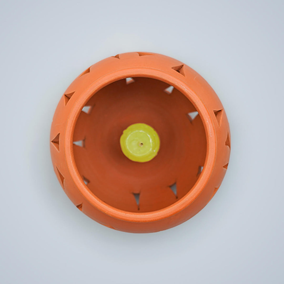 Handmade Terracotta Round Tealight Holder