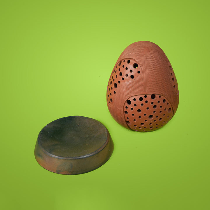 Handcrafted Terracotta Oval Candle Holder