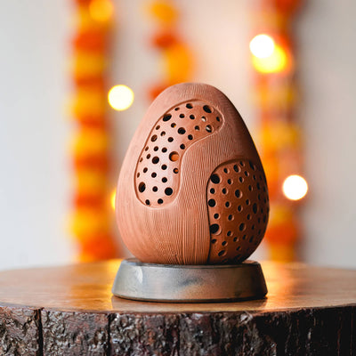Handcrafted Terracotta Oval Candle Holder