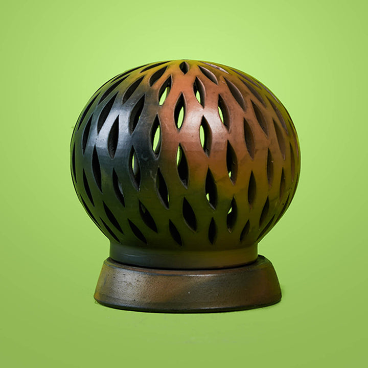 Handcrafted Terracotta Semi-Oval Tealight Holder