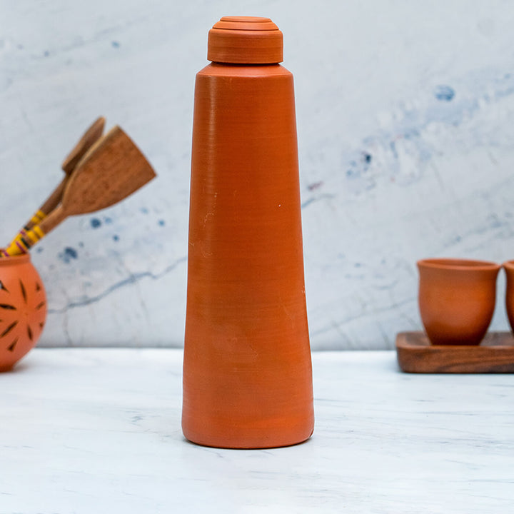 Handmade Terracotta Bottle - 1 Litre Capacity