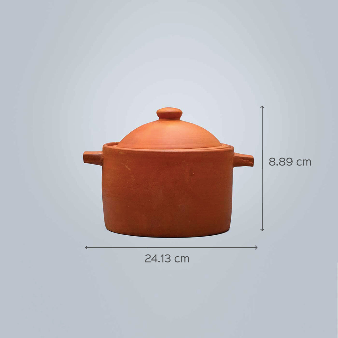 Handmade Terracotta Cooking Pot with Lid