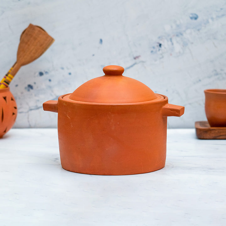 Handmade Terracotta Cooking Pot with Lid