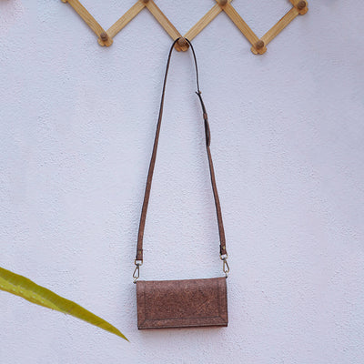 Coconut Leather Purse with Sling