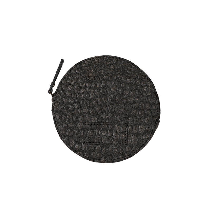 Round Coconut Leather Wallet