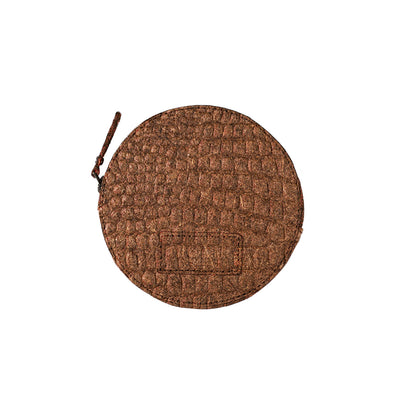 Round Coconut Leather Wallet