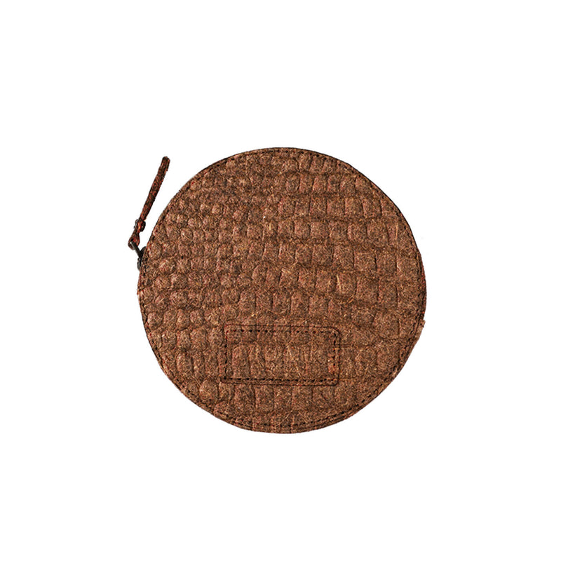 Round Coconut Leather Wallet