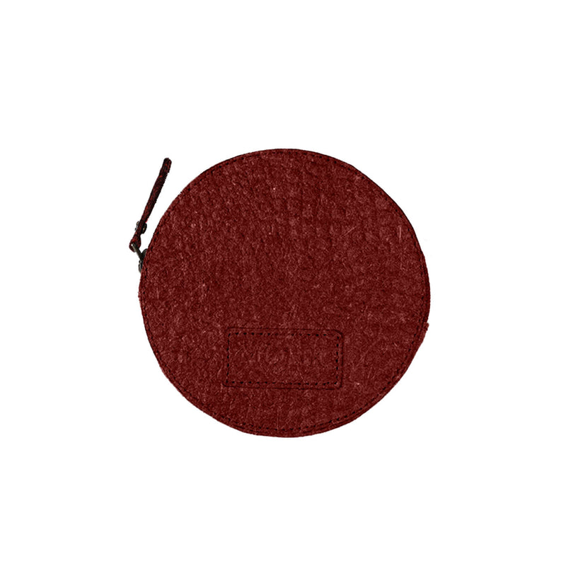 Round Coconut Leather Wallet
