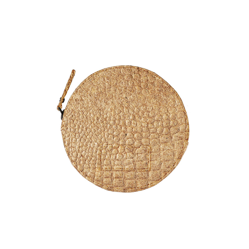 Round Coconut Leather Wallet