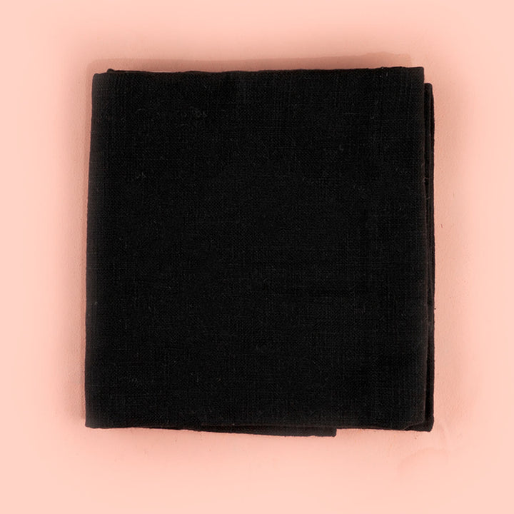 100% Cotton Woven Black Kitchen Towels - Set of 3