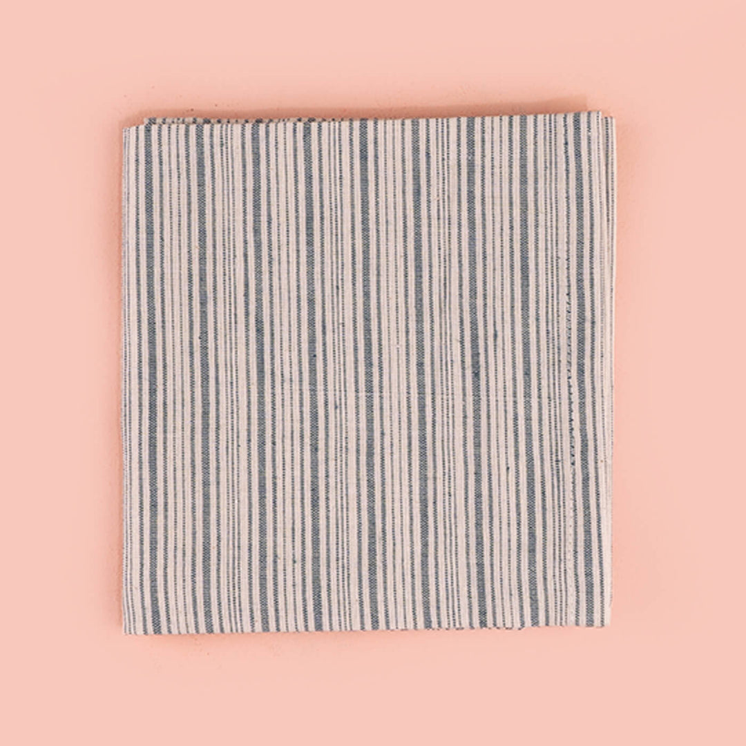 100% Cotton Striped Woven Table Napkins - Set of 4